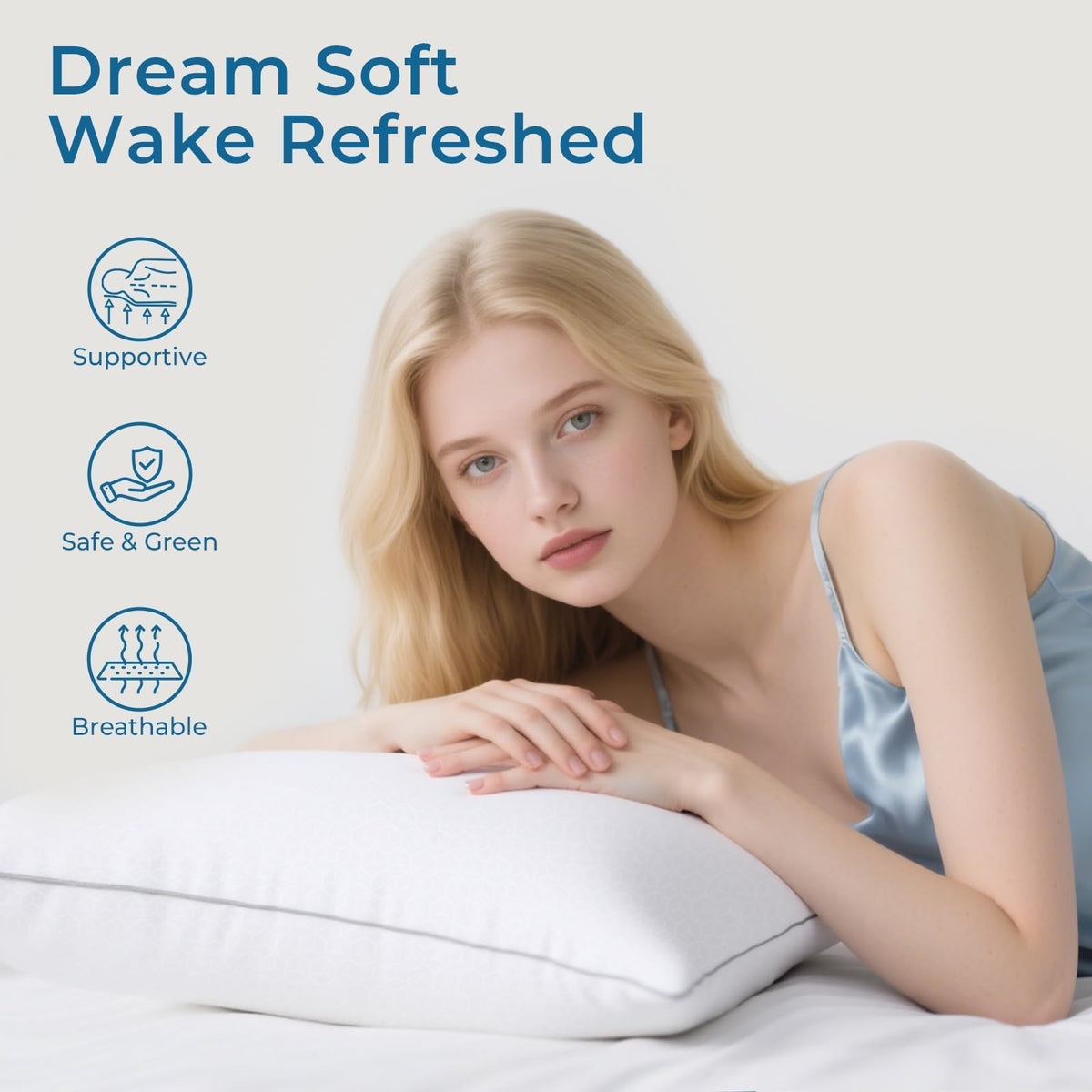 Sasttie Queen Pillow supports side sleepers with steady neck alignment