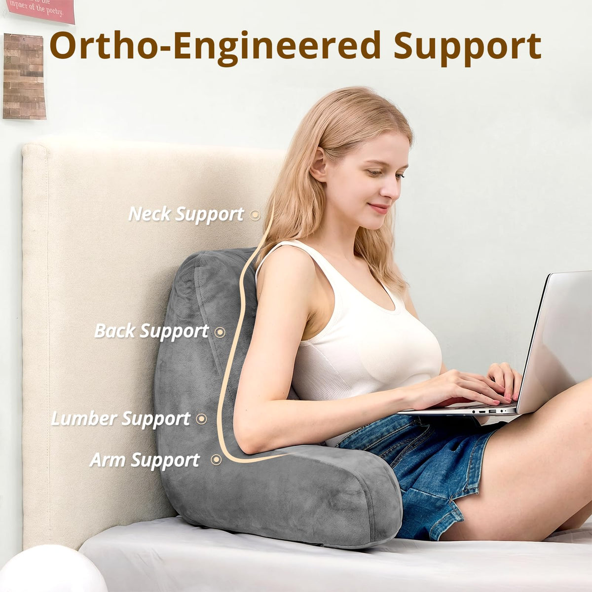 Sasttie back-rest support keeps you sitting up comfortably on the sofa.