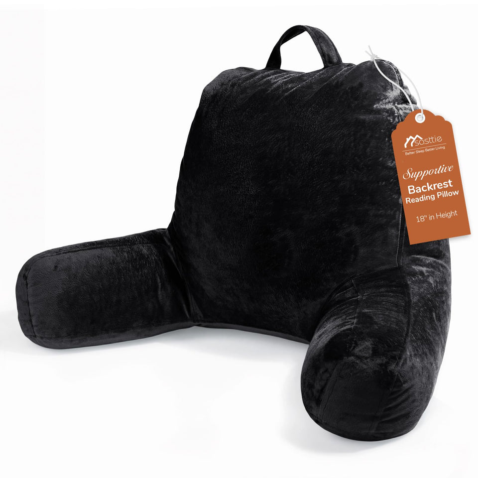 Sasttie reading pillow backrest arm support for steady upright reading.