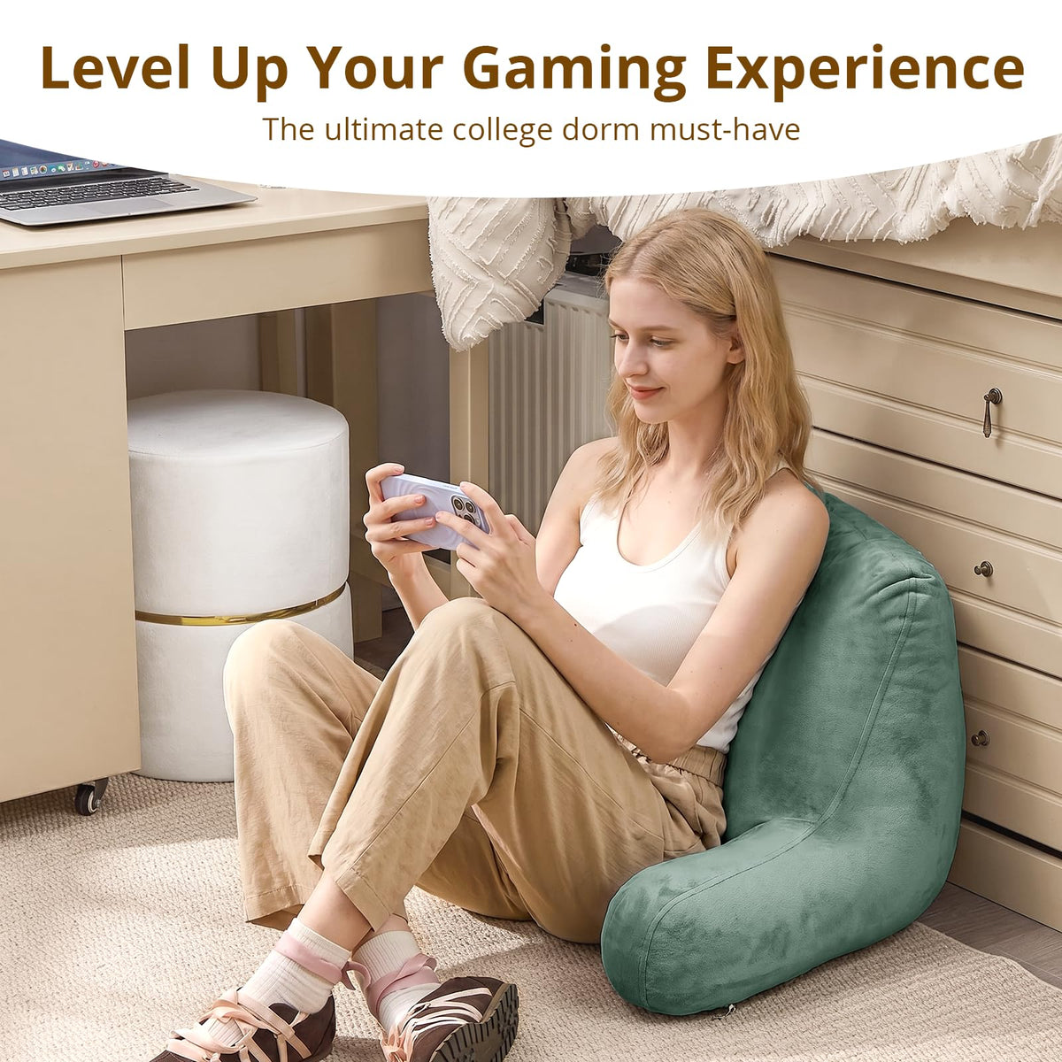 Sasttie reading pillow ideal for bed reading setup