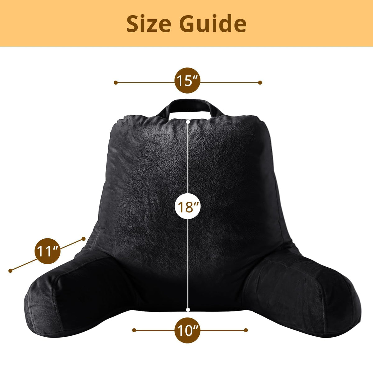 Sasttie reading pillow built-in carry handle for easy transport.