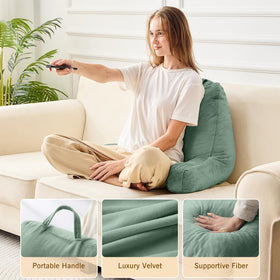 Sasttie reading pillow carries easily thanks to built-in handle