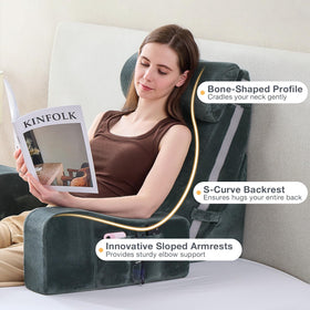 Sasttie memory foam back with high-density base offers plush, stable support