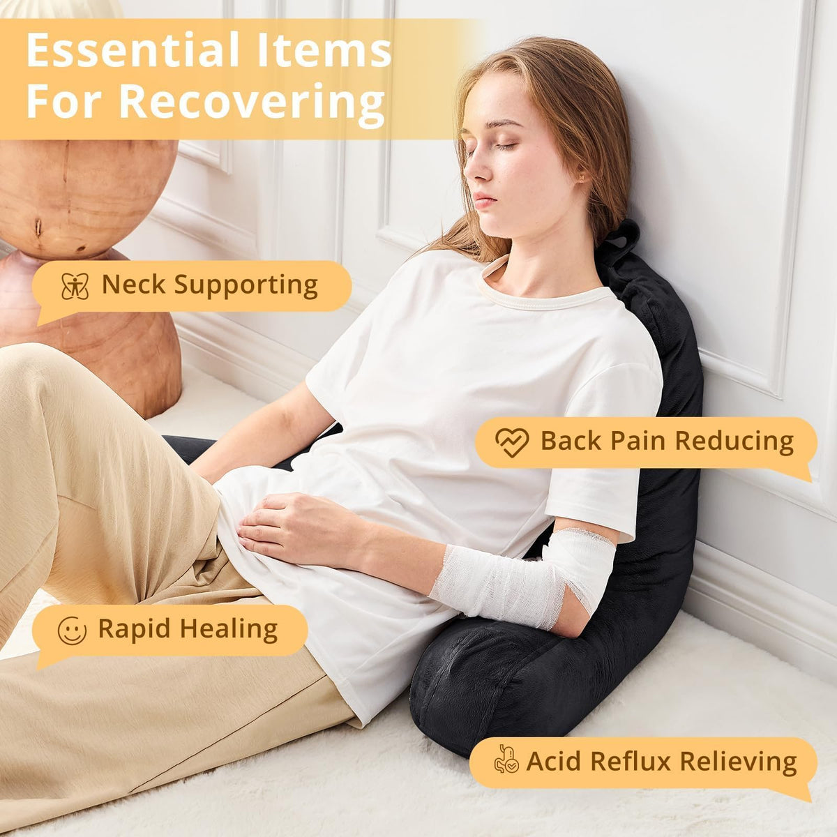 Sasttie pillow soft filling provides comfortable, supportive cushioning.