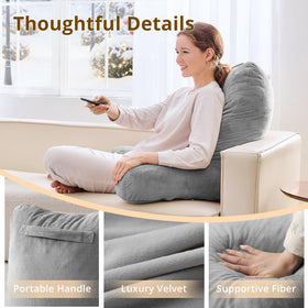 Sasttie reading pillow with built-in carry handle for portability
