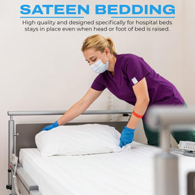 SATEEN BEDDING STORE fitted sheet 36x80 with 6in pocket, secure fit