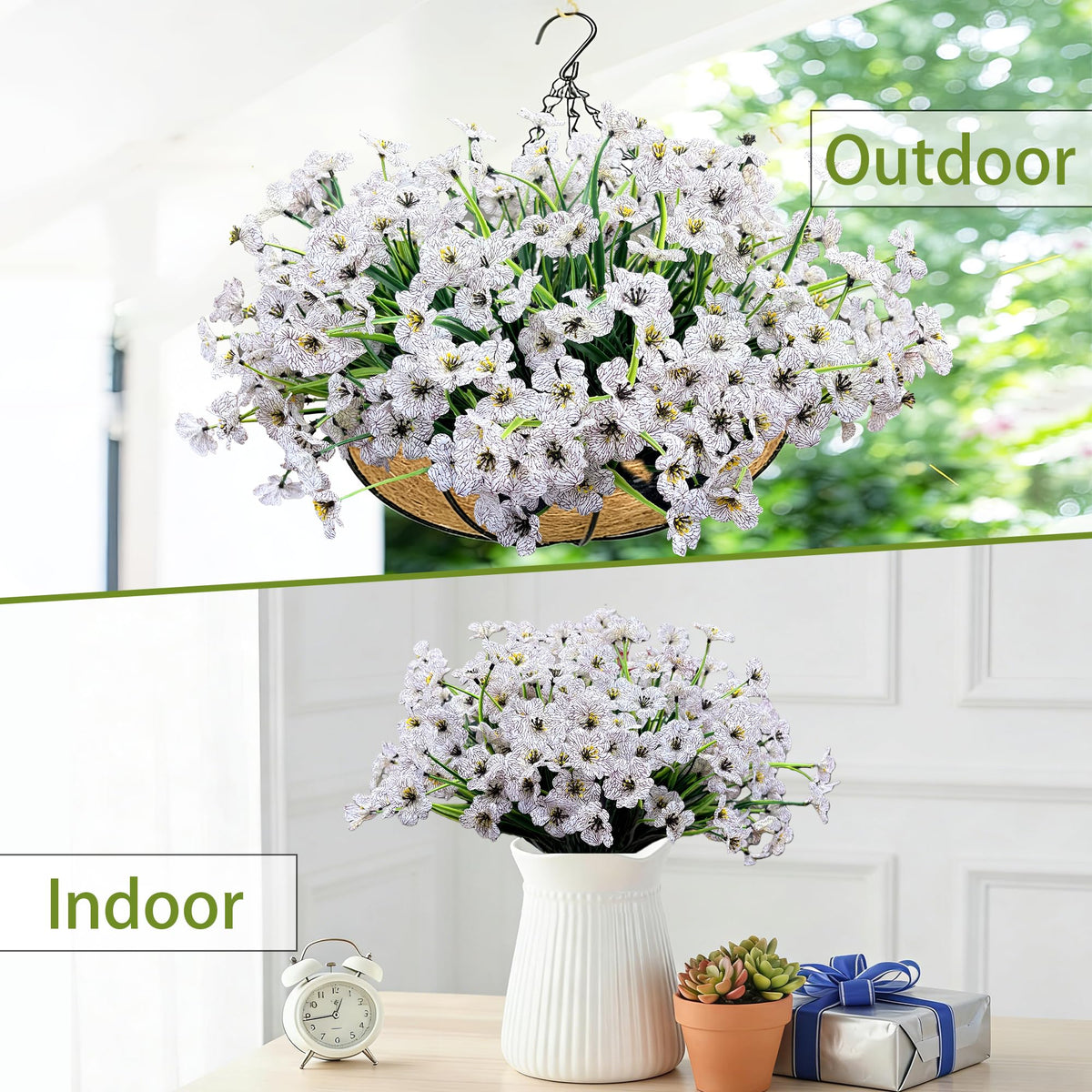 Satefello easy-arrange artificial stems simplify window box setup