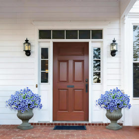 Satefello UV resistant artificial blooms with plastic stems for sunlit patios and gardens