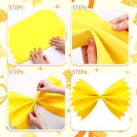 SATINIOR wall decor with yellow farfalle brightens any space for Italian-themed events.