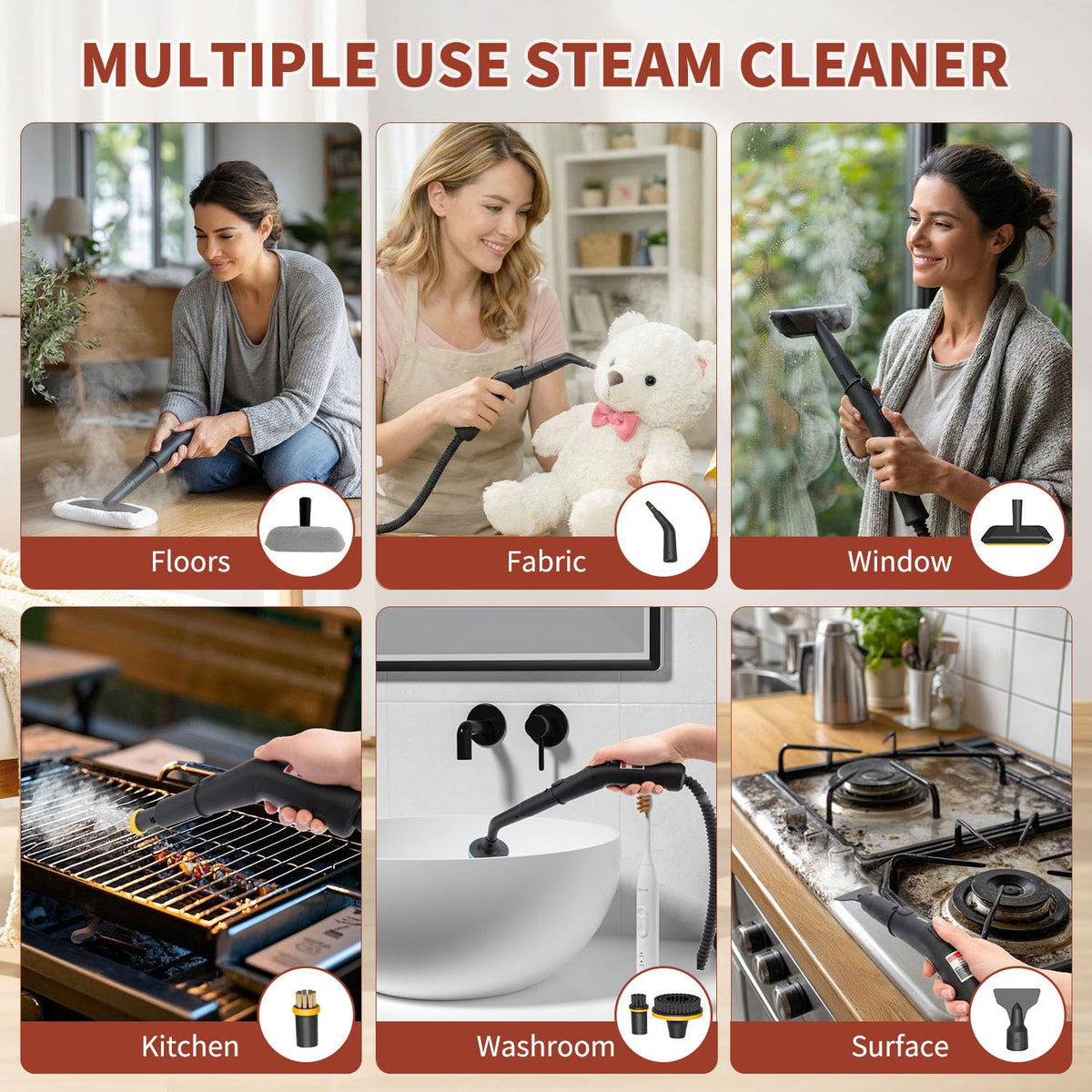 SauHandi steam cleaner 60oz tank enables long cleaning sessions without refills