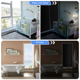 SAUIRS cordless blinds in position for privacy and light control.