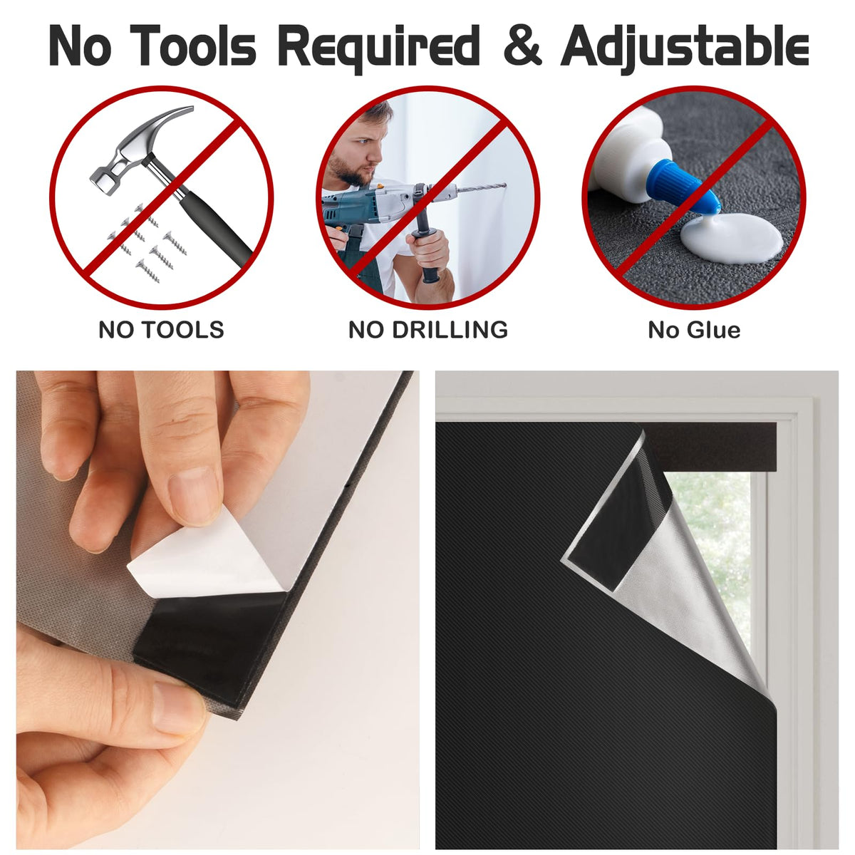 SAUIRS self-adhesive installation option for quick mounting.