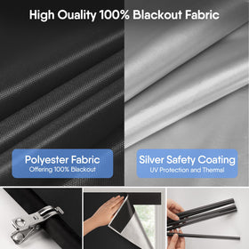 SAUIRS 2Pack shades feature UV-reflective back coating for cooler rooms.