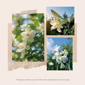 Saussavita diffuser with artificial rose and eucalyptus enhancing decor.