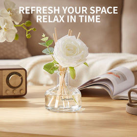 Saussavita set includes seven reeds for customizable scent strength.