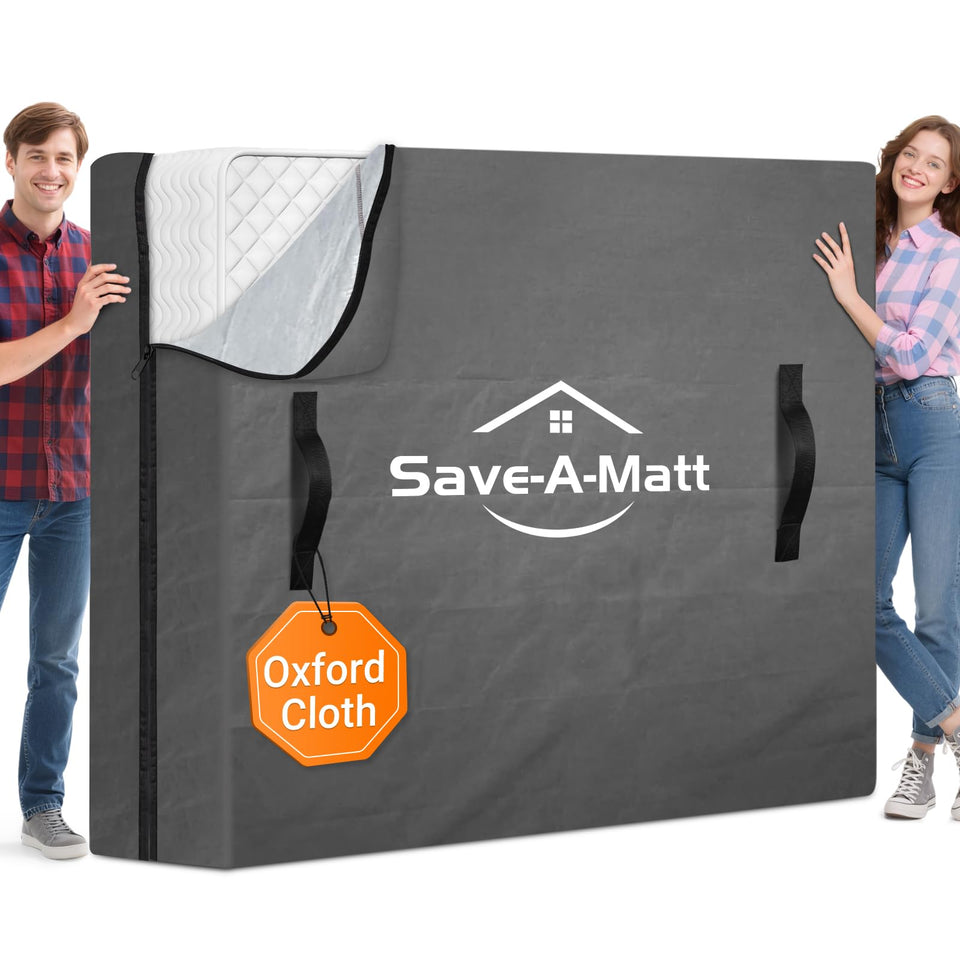 SaveAMatt bag with heavy-duty handles for easy moving.