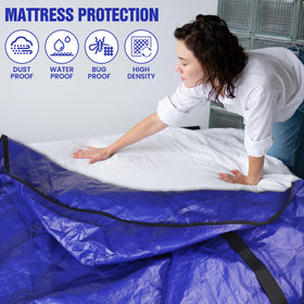 SaveAMatt queen-size mattress bag ready to fit a standard mattress securely.