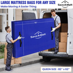 SaveAMatt heavy-duty handles facilitate easy lifting during moving.