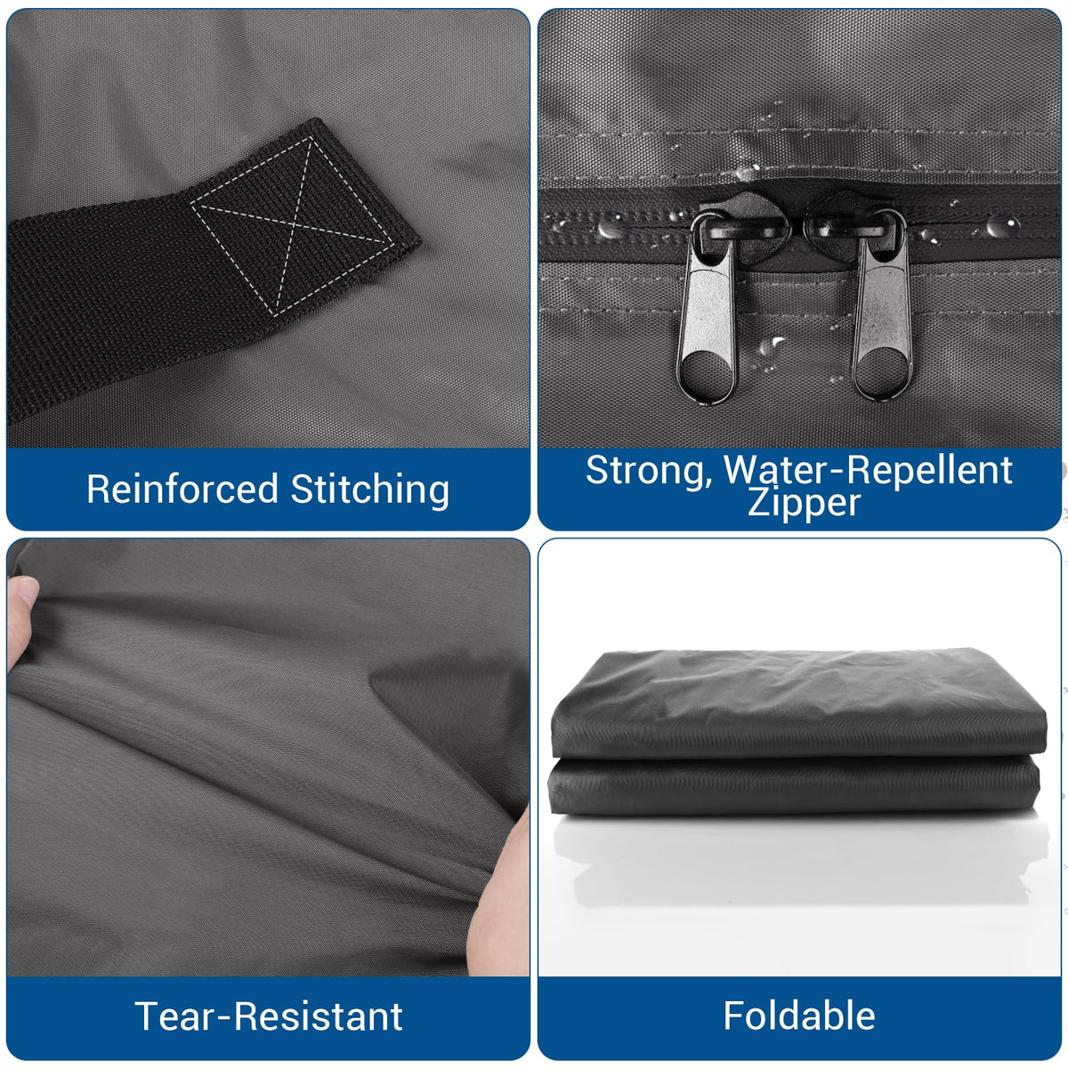 Gray SaveAMatt queen mattress bag ready for storage or moving needs.