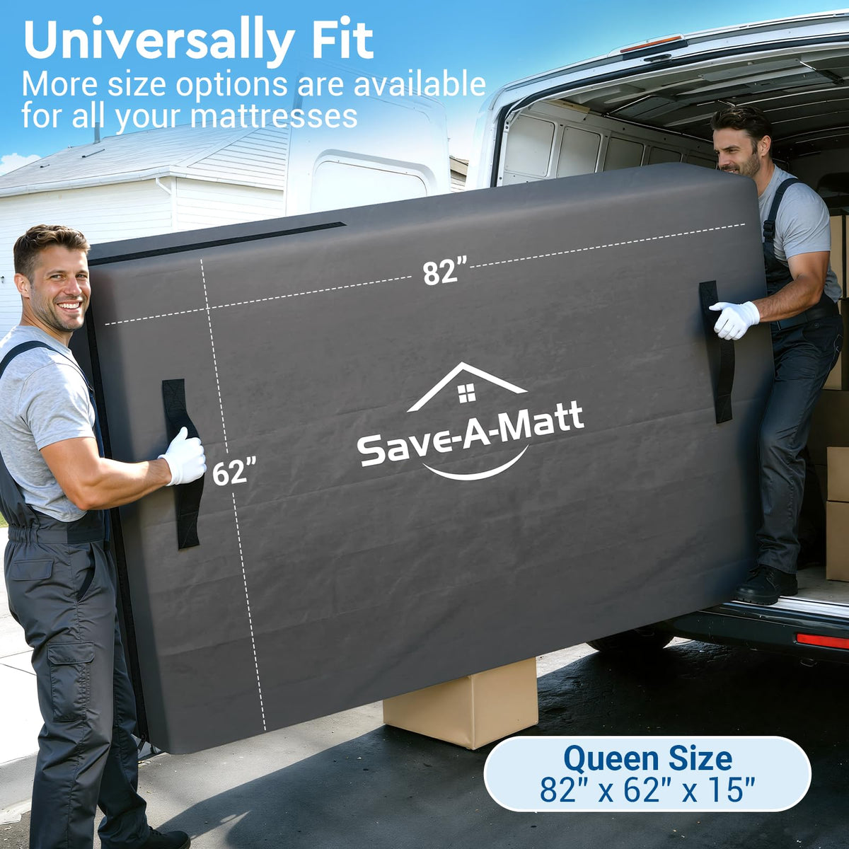 Opaque design provides private coverage with SaveAMatt mattress bag.