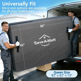 Opaque design provides private coverage with SaveAMatt mattress bag.