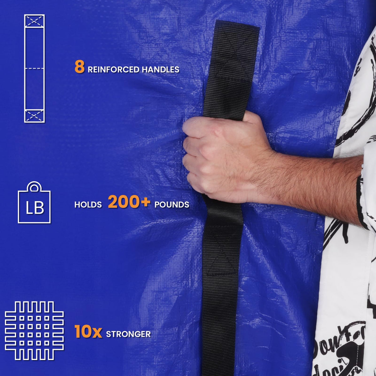 SaveAMatt waterproof material protects the mattress from water and dirt during transport.