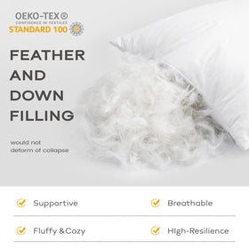 SAVORI double-layer cotton fabric pillow cover provides durable, breathable leakage protection