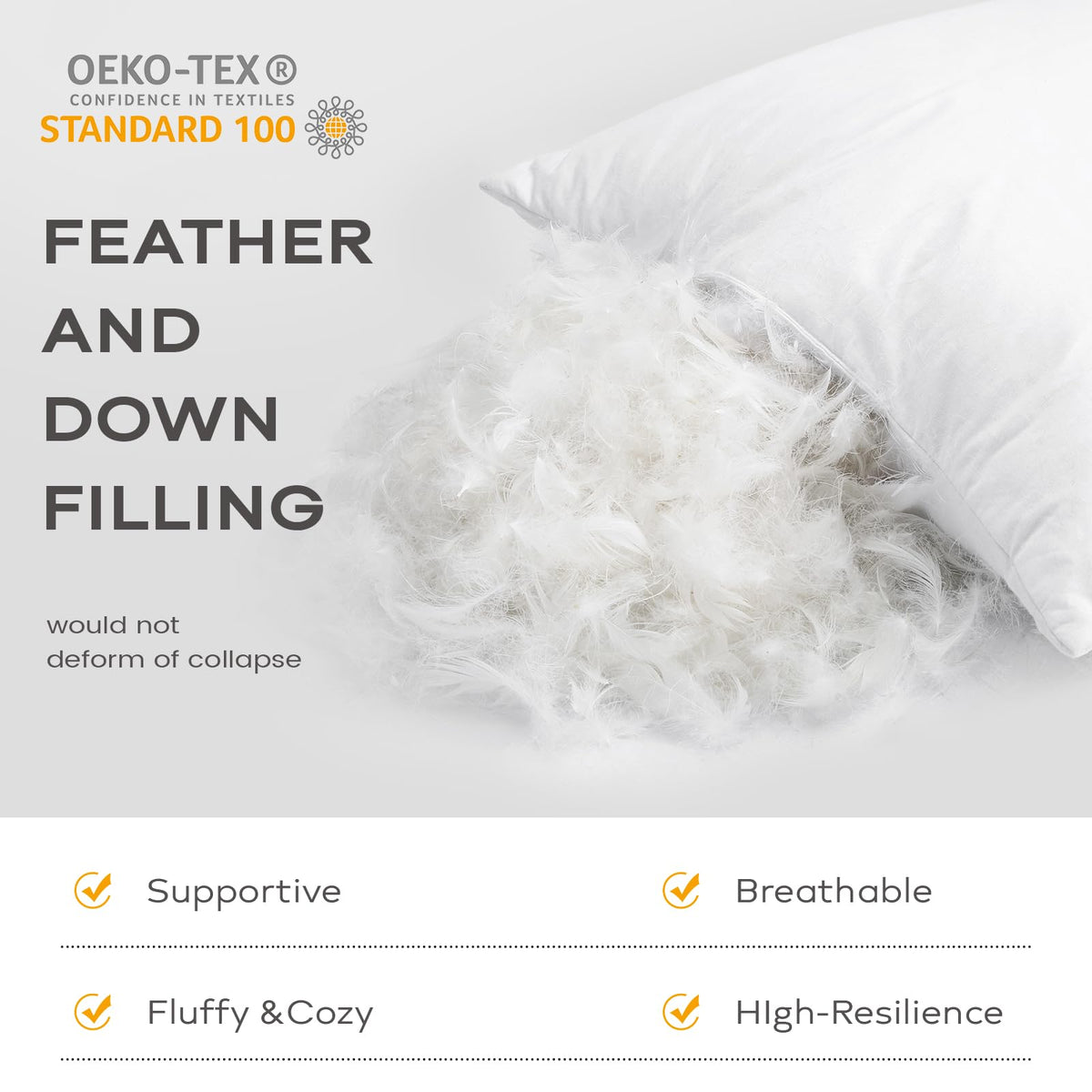 SAVORI down-proof cotton cover detail shows leak-free construction