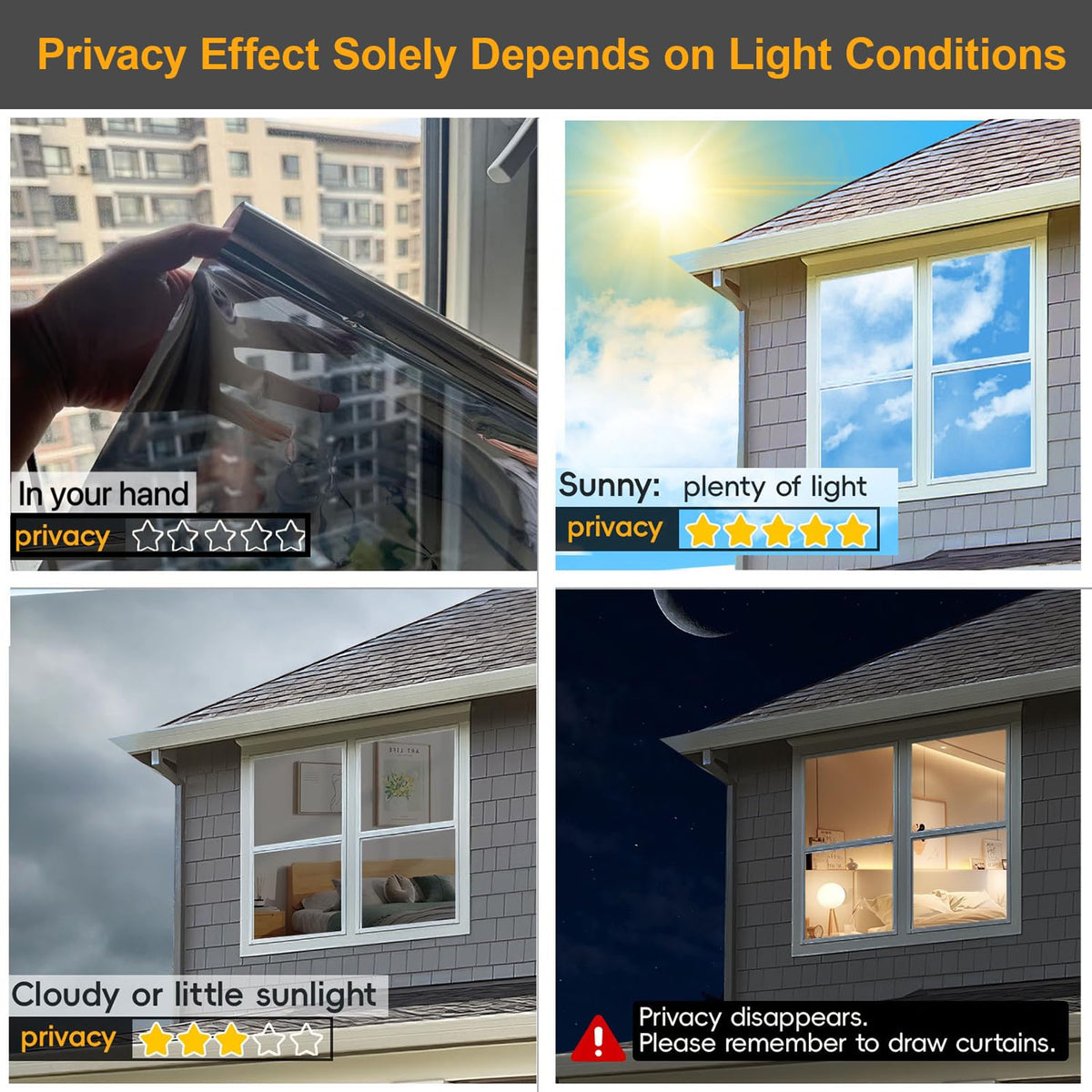 Savvy Choice static cling window film installs without adhesive.