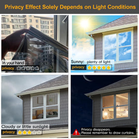 Savvy Choice static cling window film installs without adhesive.