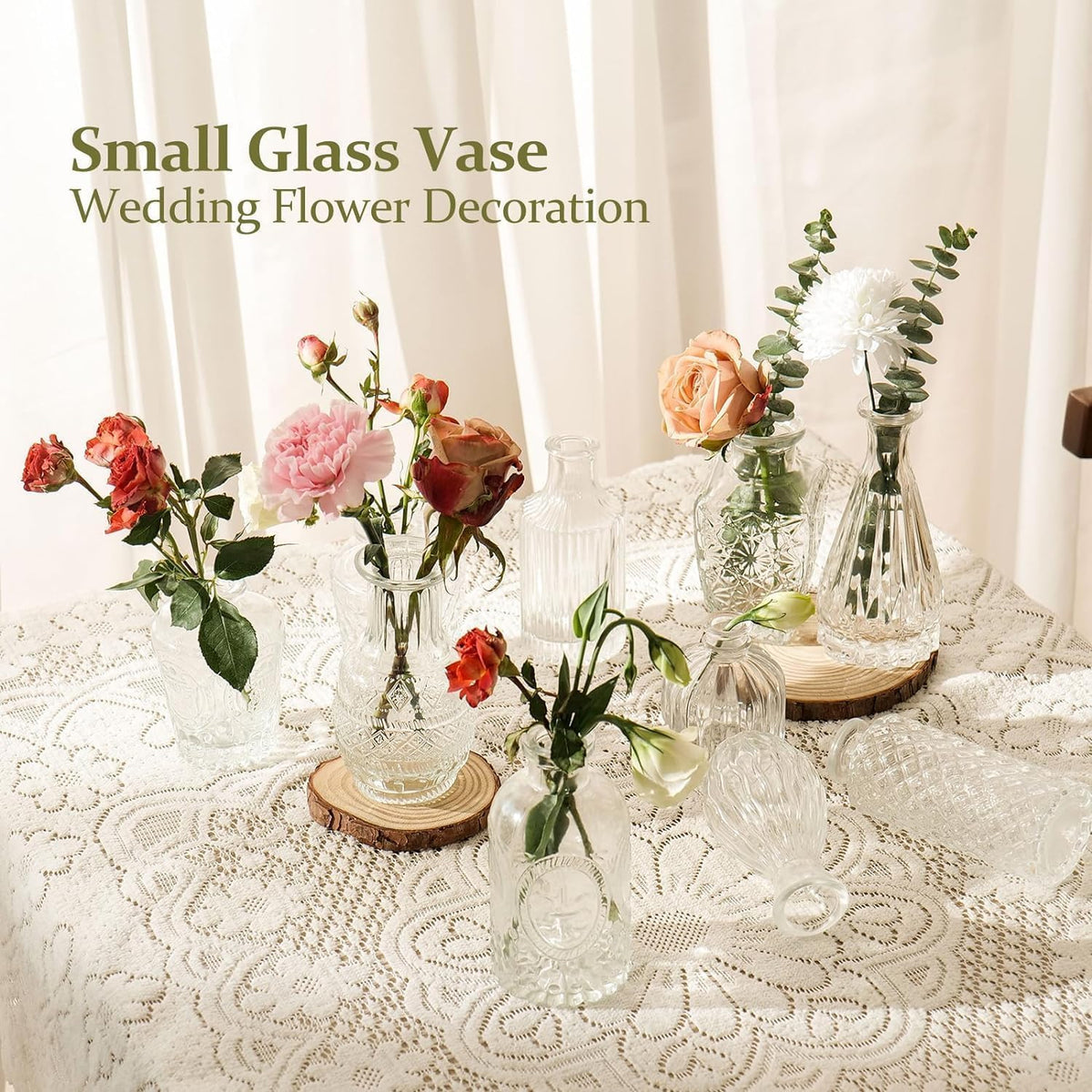Sawoake thickened glass vases feel sturdy and premium to guests.