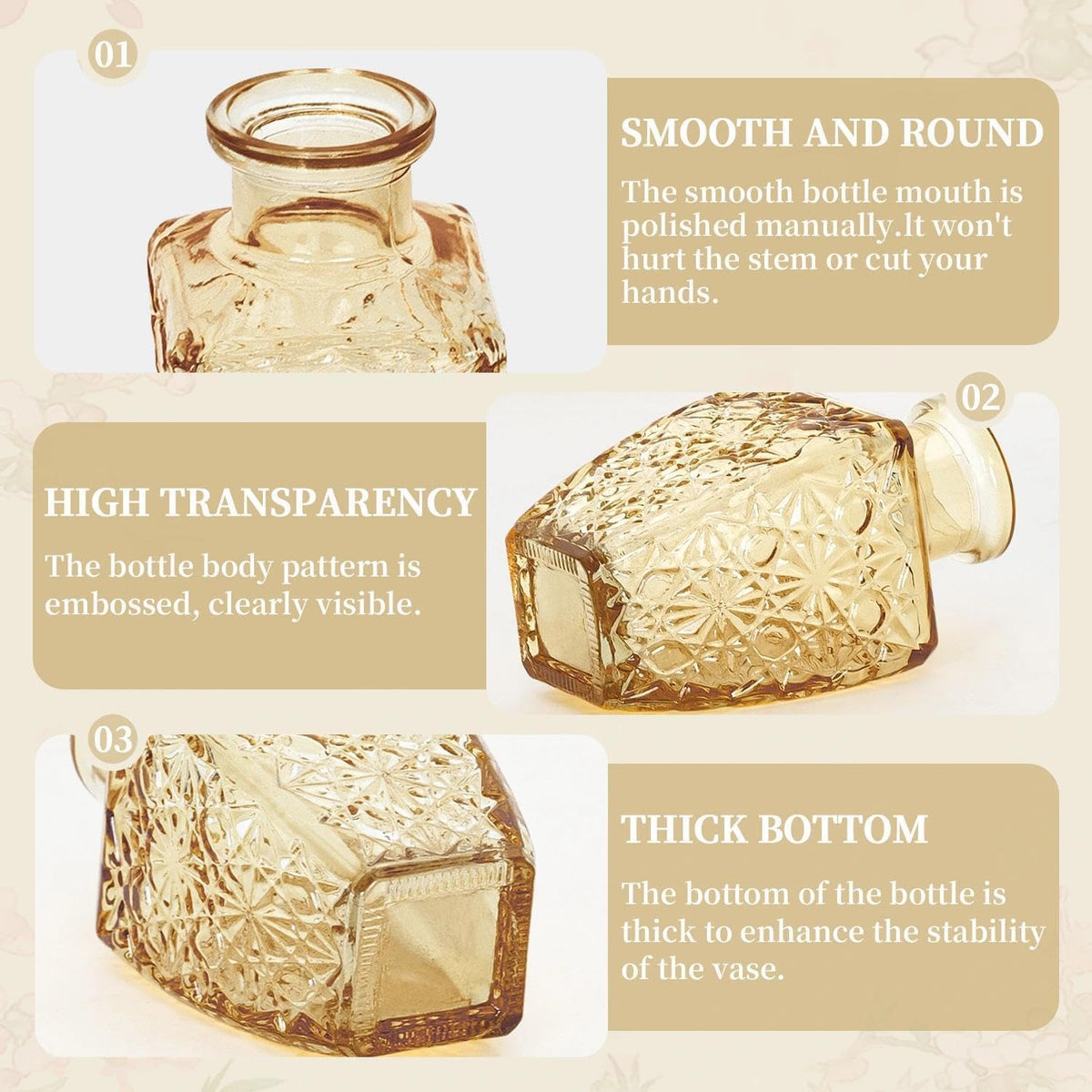 Sawoake small flower vases with gold finish, perfect for birthday party table decor
