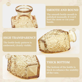 Sawoake small flower vases with gold finish, perfect for birthday party table decor