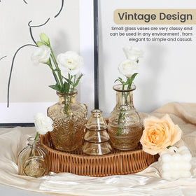Sawoake sparkling clear bud vases enhance centerpieces with light reflection