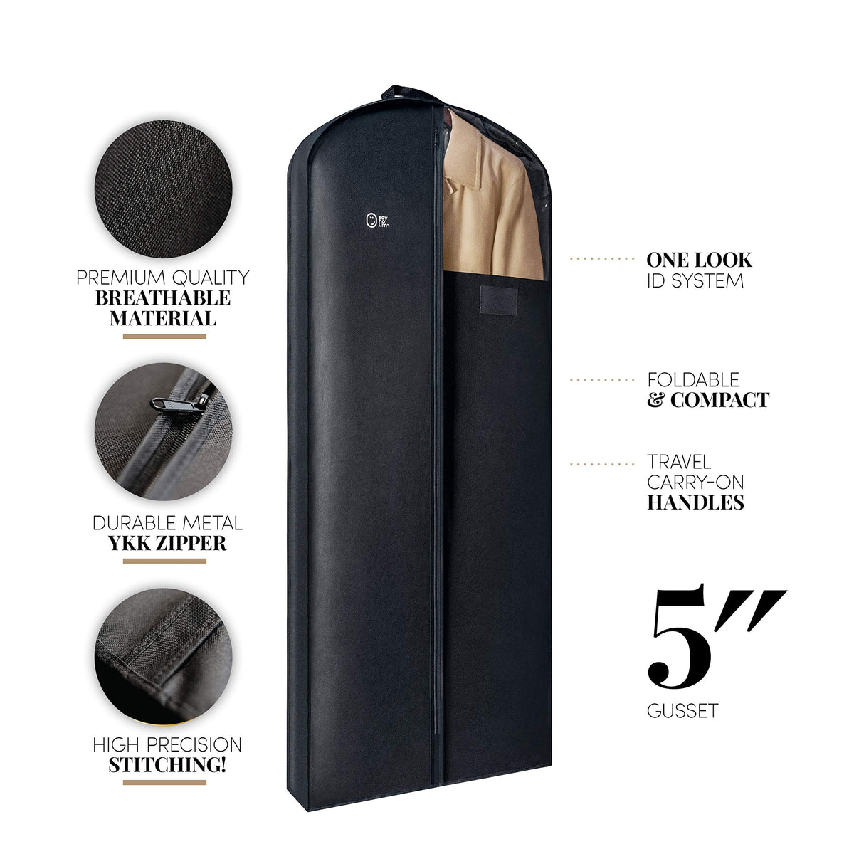 SAY HO UM breathable garment bag keeps clothes airy and fresh.