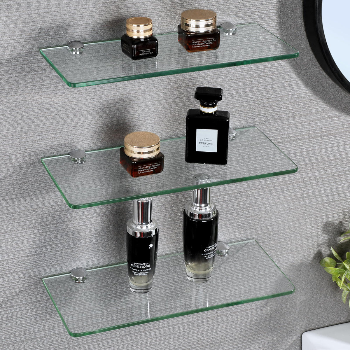 Sayayo floating shelves organizing small items without clutter on counter