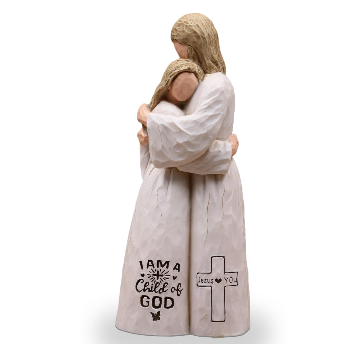 Sayouart Jesus Embracing Woman Figurine for home devotion and reflection.