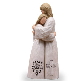 Sayouart Jesus Embracing Woman Figurine for home devotion and reflection.
