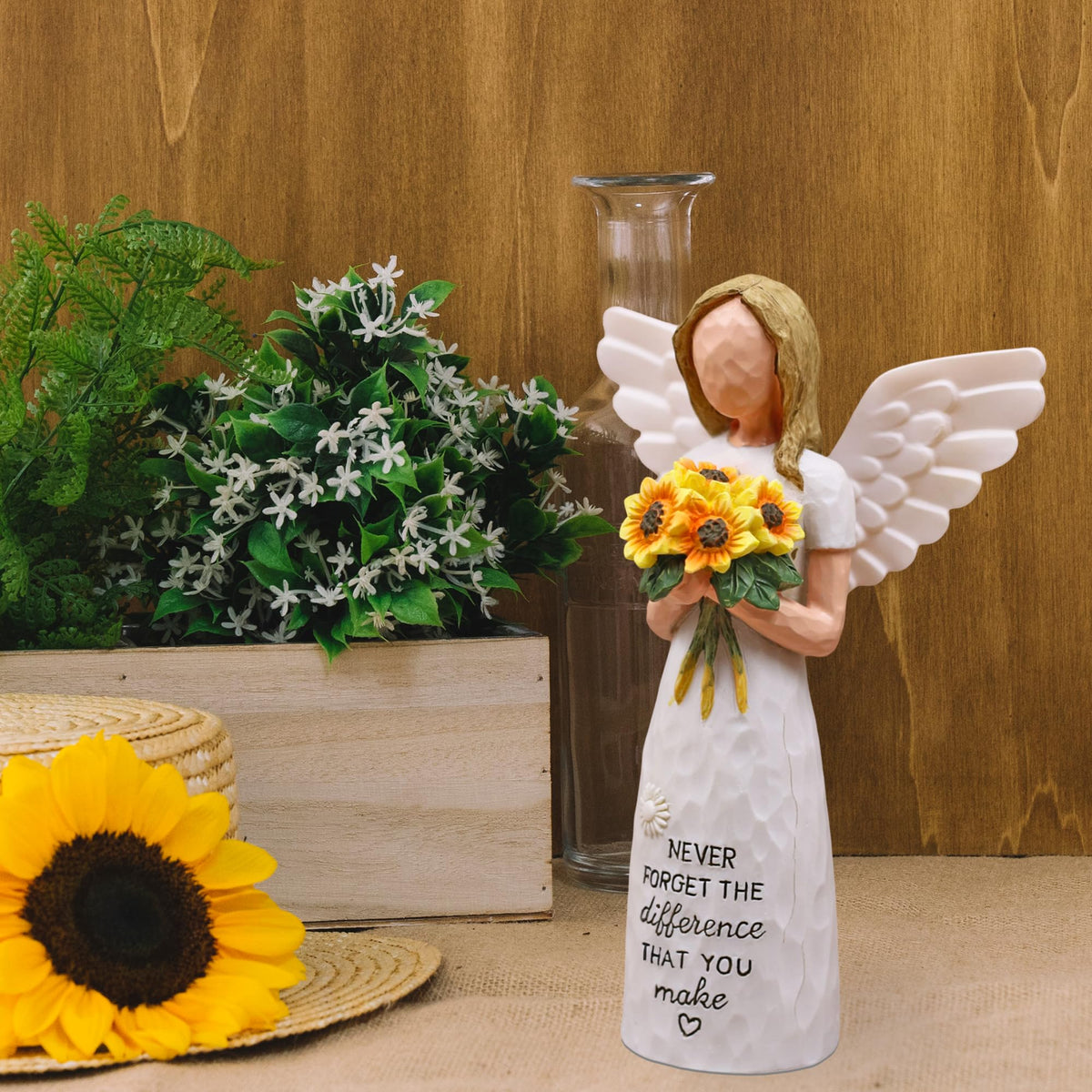 Sayouart nurse gift sunflower figurine, adds warmth to any desk.