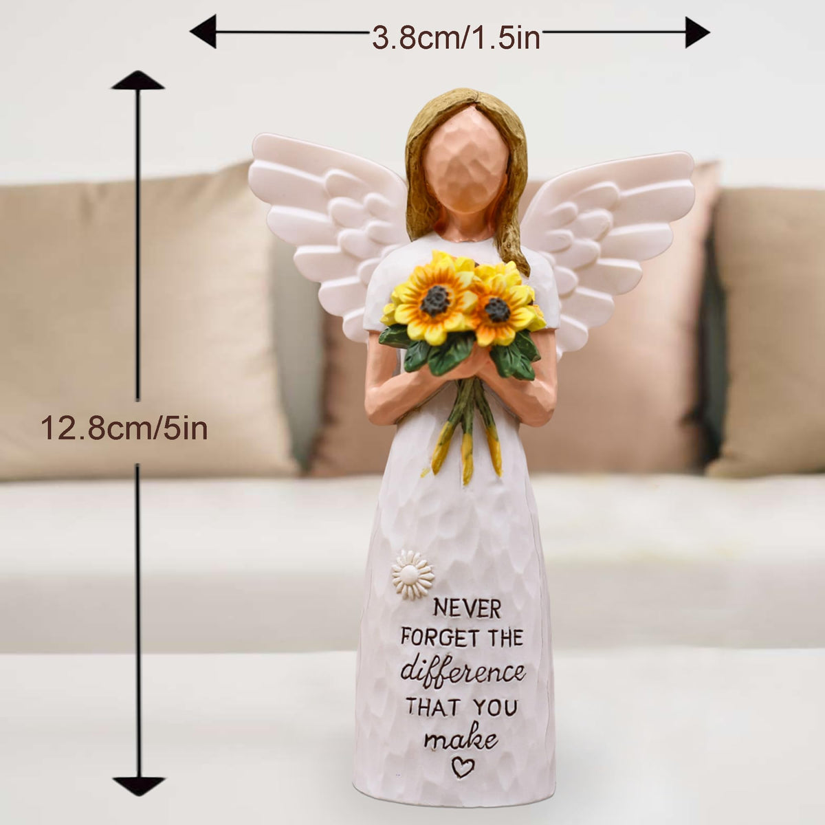 Sayouart sunflower desk decor figurine, enhances space with cheerful symbolism.