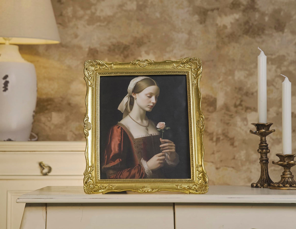 Saysmile dining room display frame complements wedding and family photos.