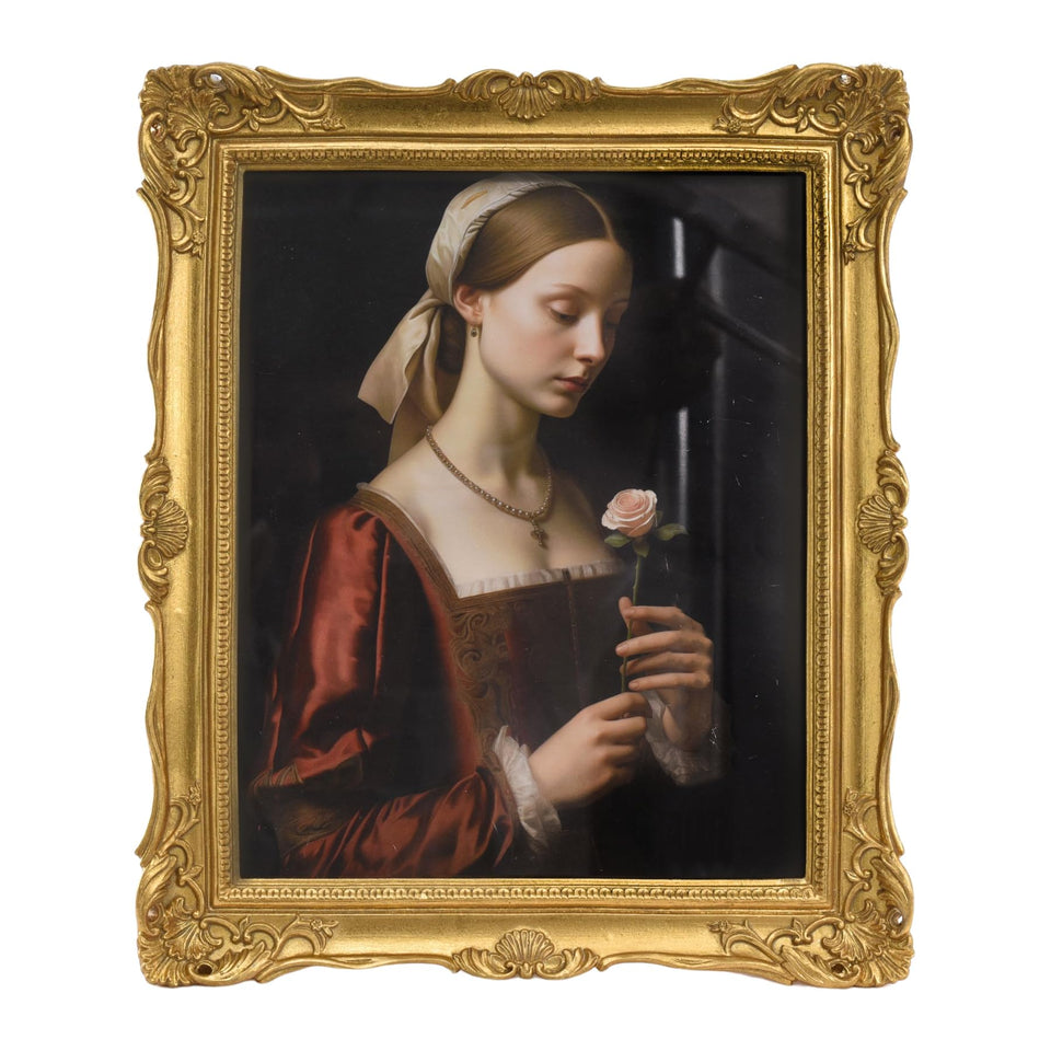 Saysmile Vintage 8x10 gold frame with embossed flowers for elegant display.