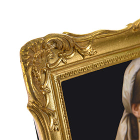Saysmile velvet backed frame with glass protects photos while adding luxury.