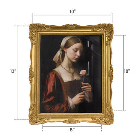 Saysmile gold frame mounted for wall display in horizontal orientation.