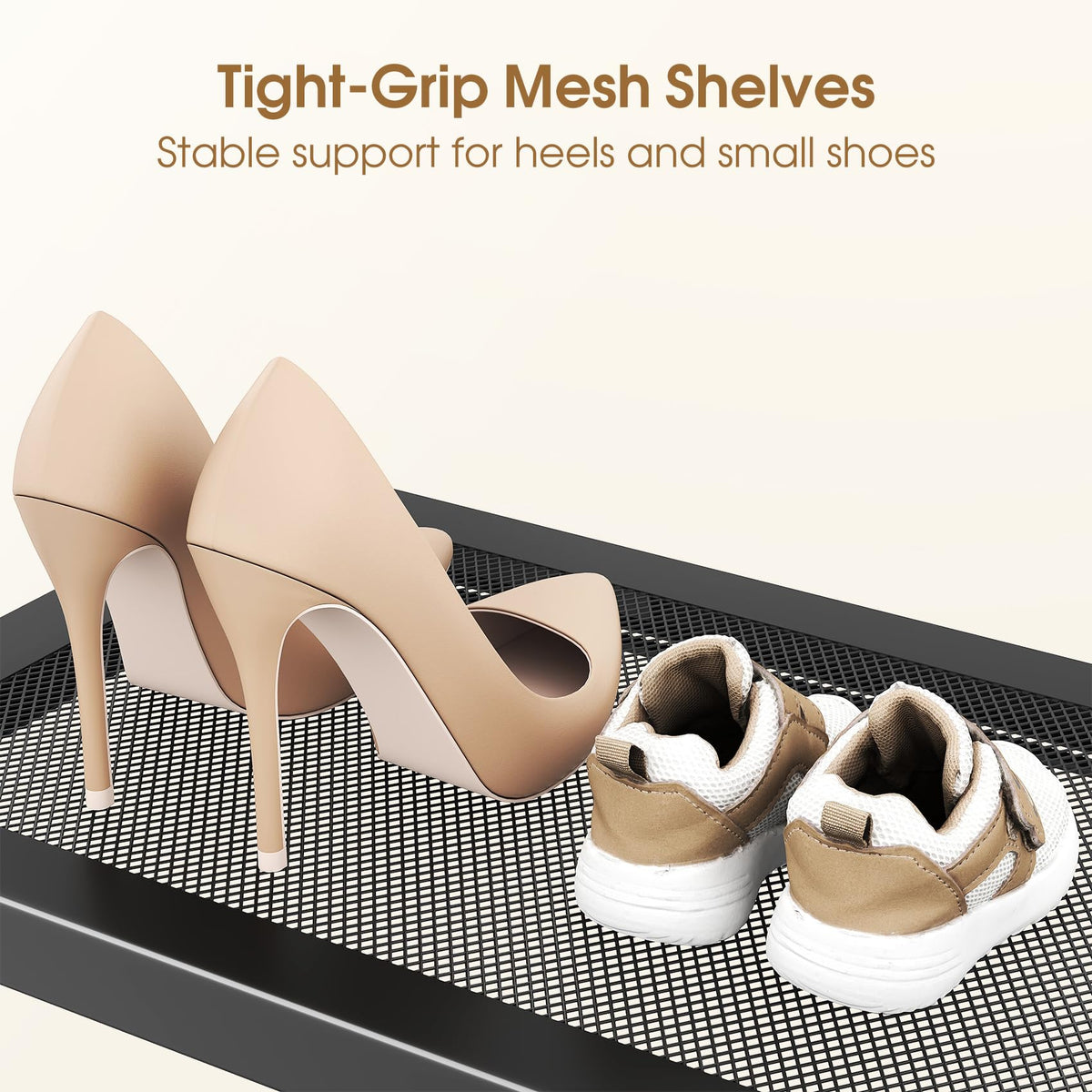 SAYZH shoe rack built for durability supports bulky boots without sagging
