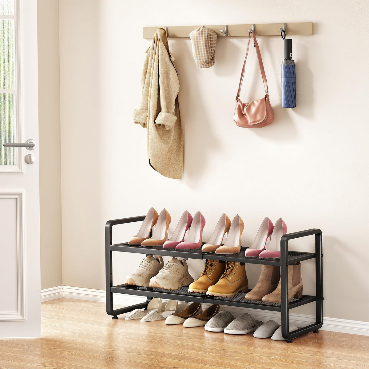 SAYZH mesh shelves cradle heels and prevent slipping for daily wear