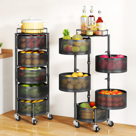 SAYZH fruit-vegetable basket with top lid for organized kitchen storage