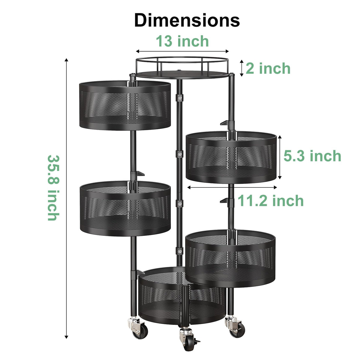 SAYZH high fence prevents items from tipping while keeping air flow