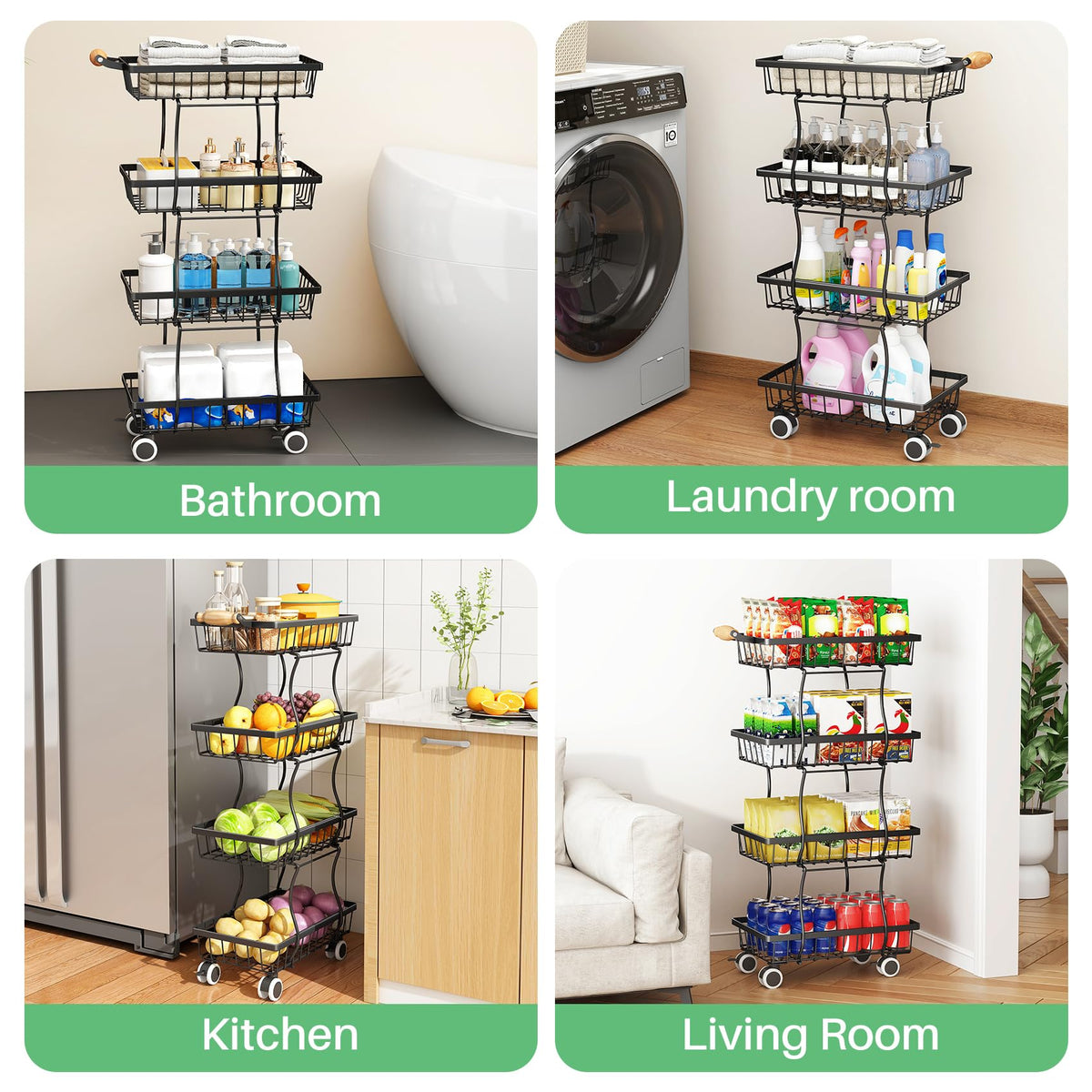 SAYZH kitchen organization solution keeps essentials neatly accessible.