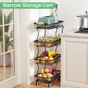 SAYZH rolling storage cart with casters for easy relocation.
